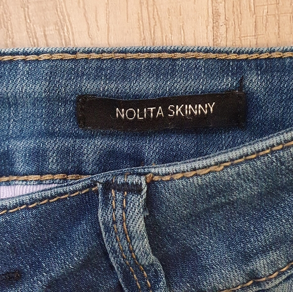 Nanette Lepore side stripe Nolita Skinny jeans, blue, size 6 - Picture 5 of 5